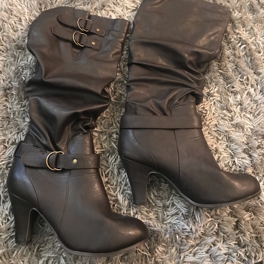 Rampage Eleanor Dark Brown 8.5 Knee-High Boots